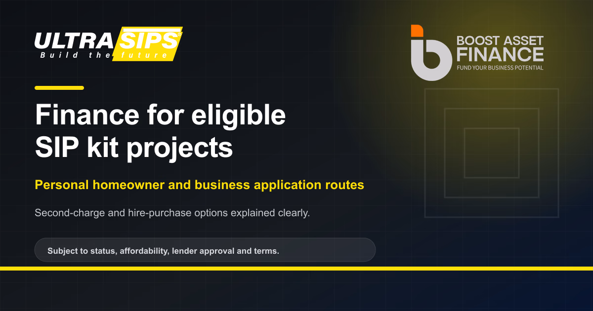 UltraSIPs and Boost Finance announcing finance enquiries for eligible SIP kit projects
