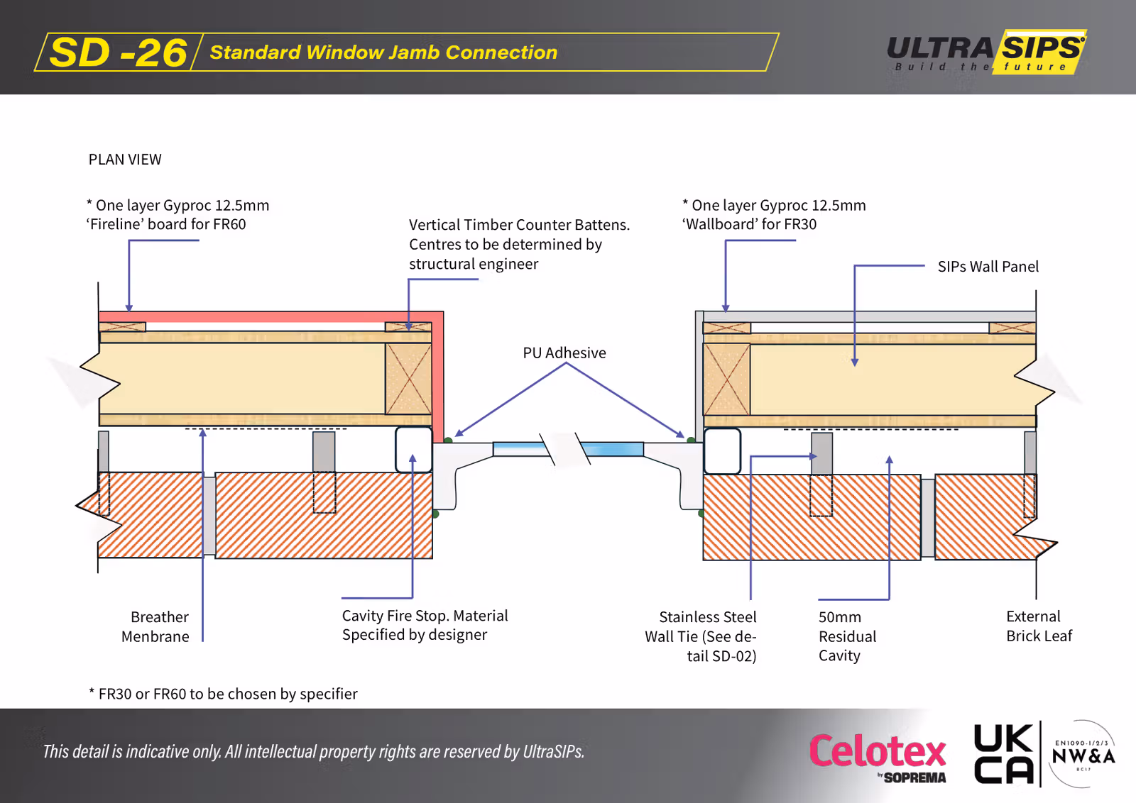 SD-26: Standard Window Jamb Connection